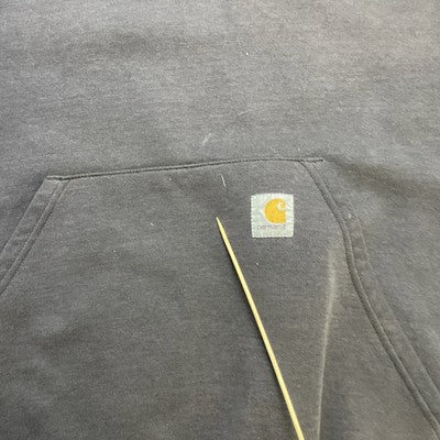 Carhartt Sweatshirt Hoodie Size Large Black Sleeve Spell Out