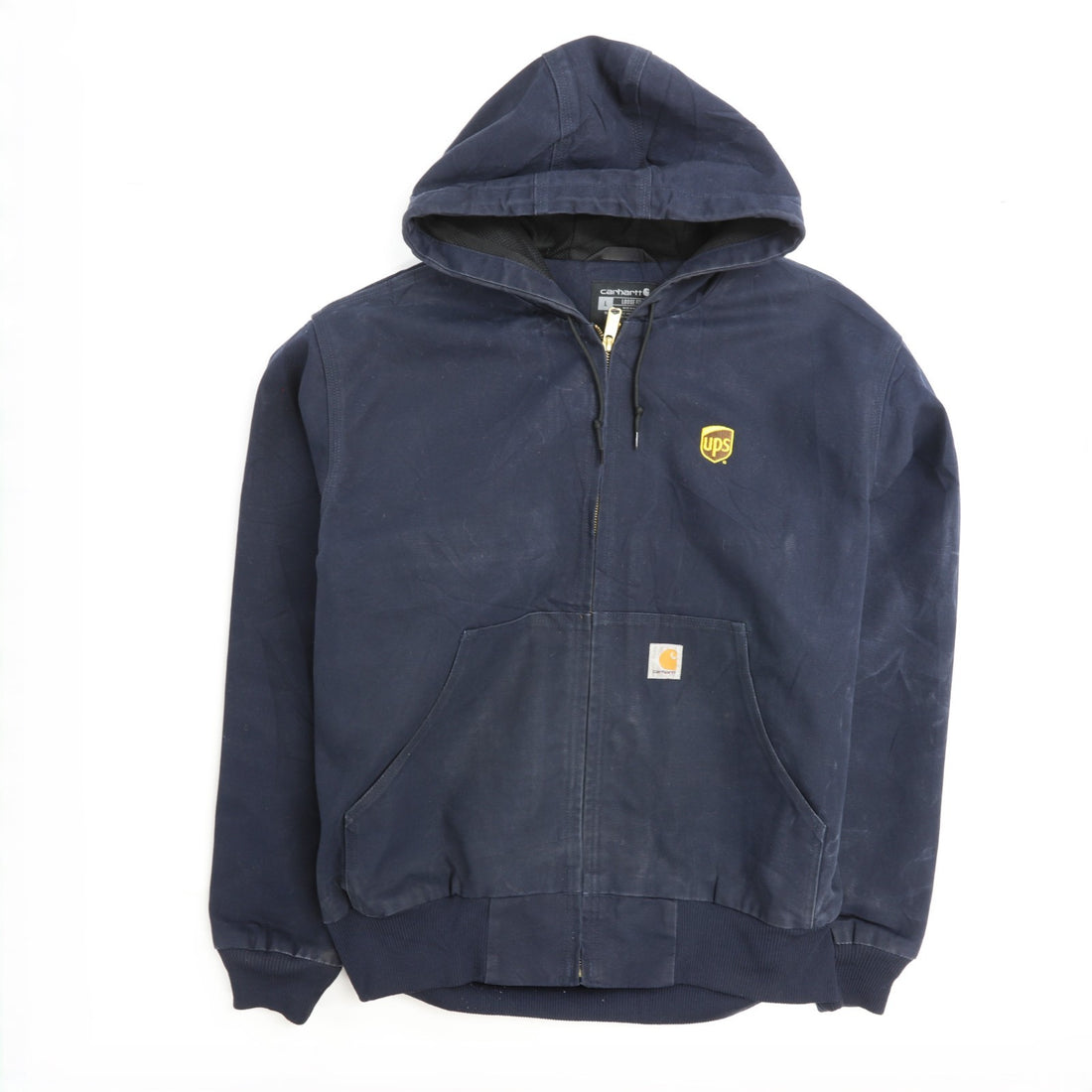 Carhartt Canvas Active Bomber Work Jacket Size Large Blue UPS