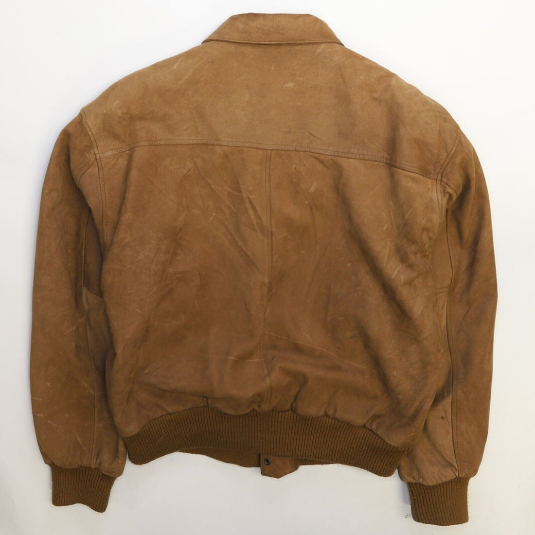 Vintage Urban Cowboy Leather Bomber Jacket Size Small Brown