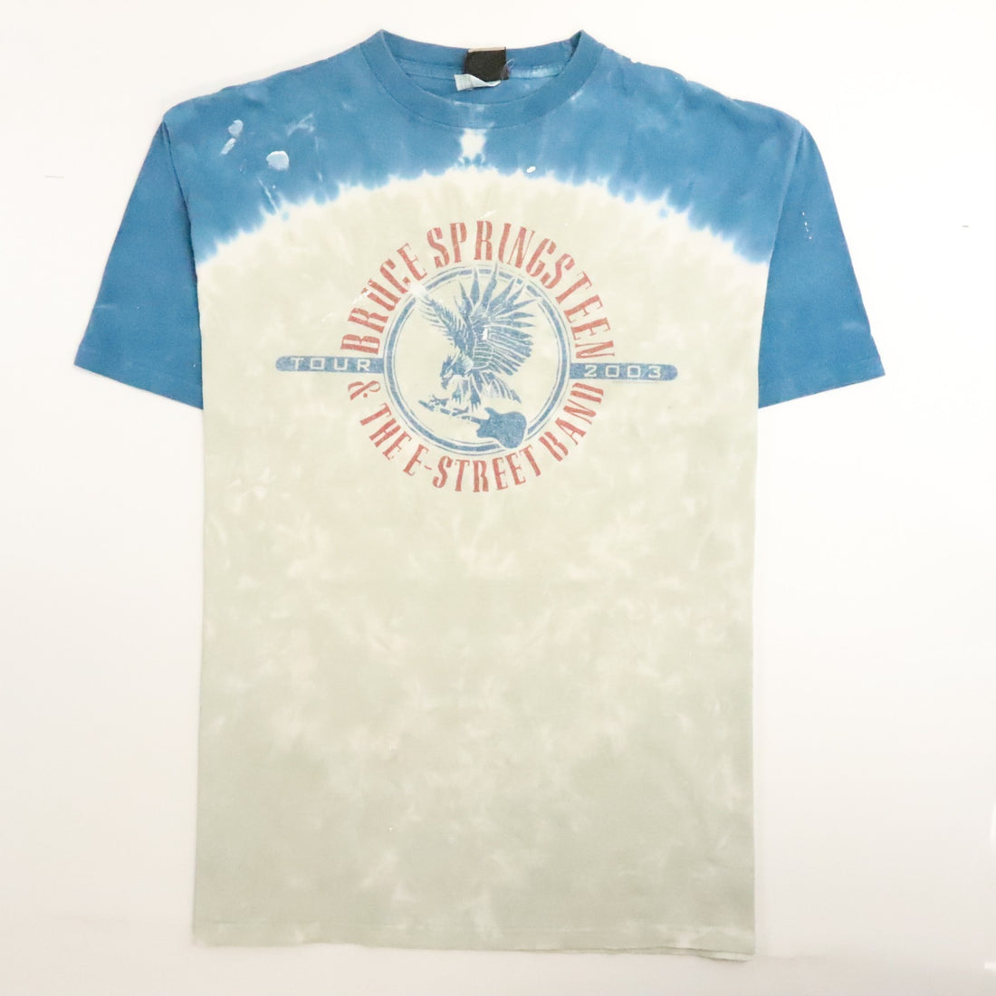 Vintage Bruce Springsteen The E Street Band Liquid Blue Tie Dye T-Shirt XL 2002