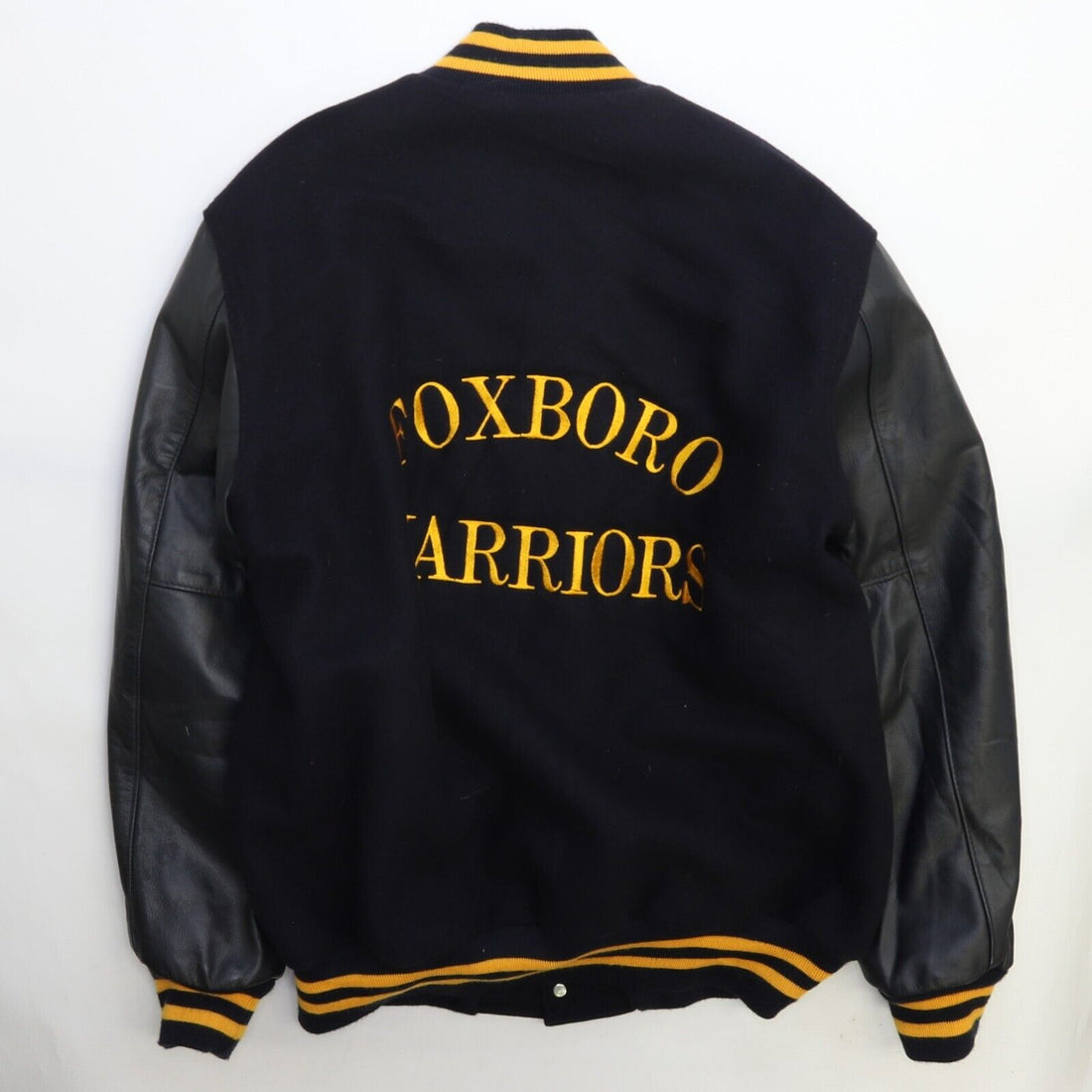 Foxboro Warriors Wool Letterman Varsity Jacket Size Large Long