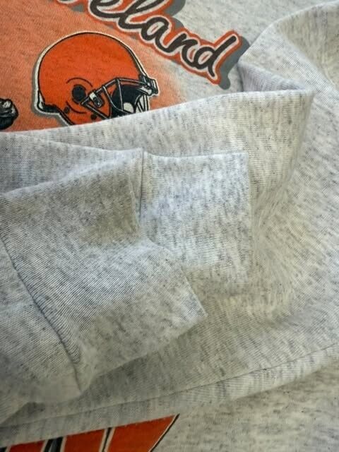 Vintage Cleveland Browns Sweatshirt Crewneck Youth Size 18/20 Wrap Around NFL