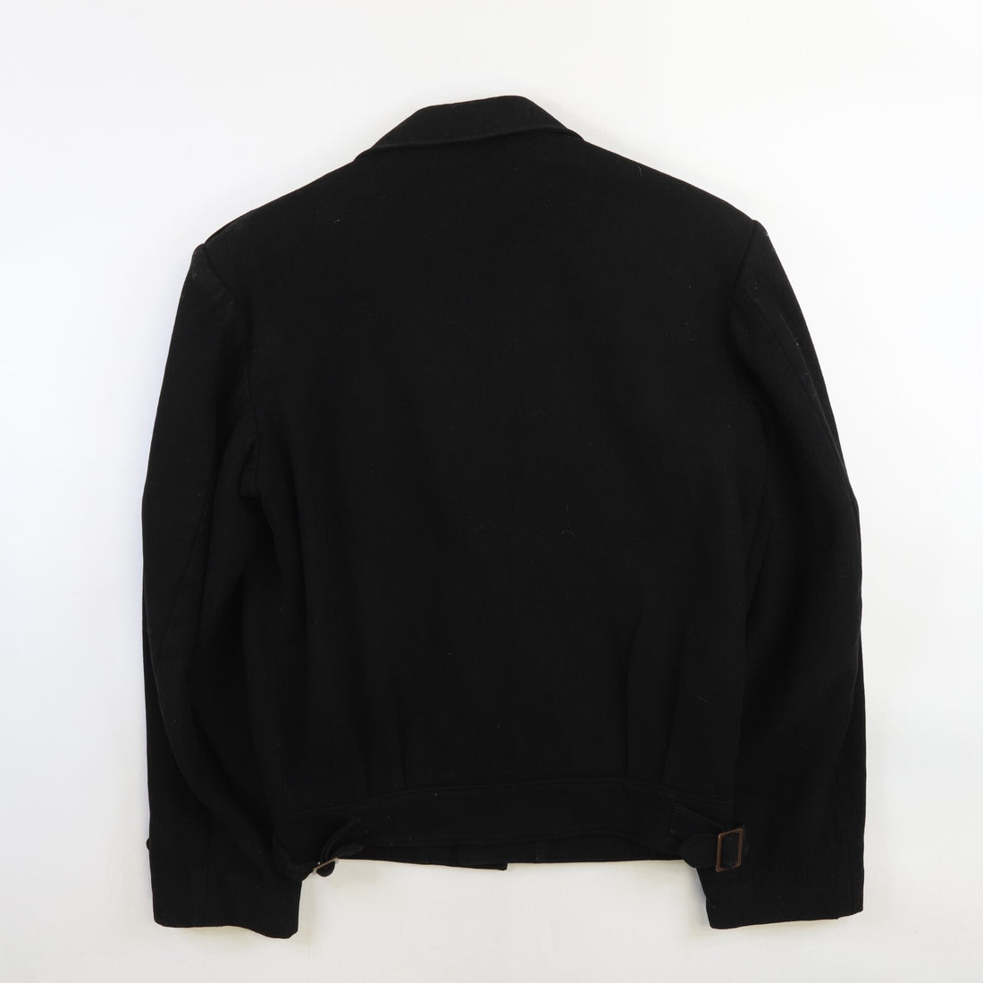 Vintage Military Army Wool Coat Jacket Size Small Black