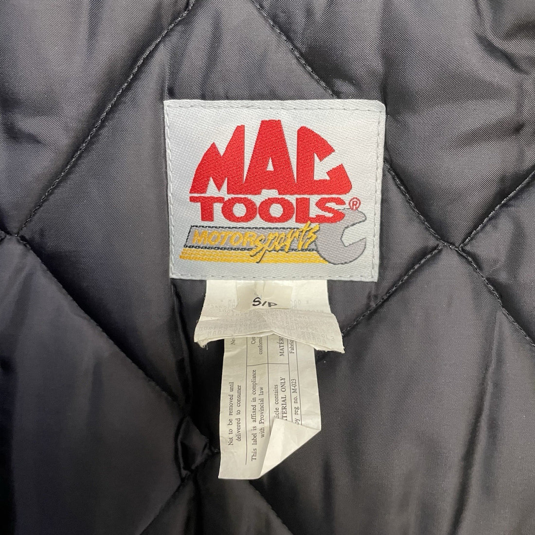 Vintage Mac Tools Racing Bomber Jacket Size Small