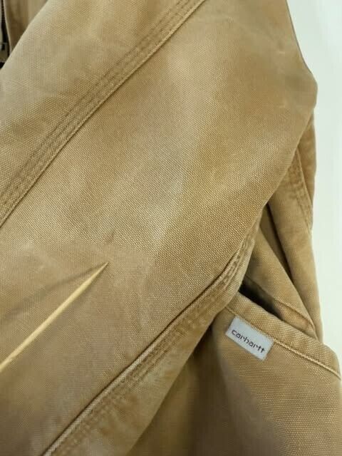 Vintage Carhartt Canvas Detroit Work Jacket Size 38 Blanket Lined