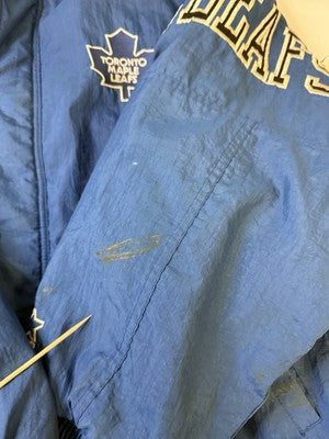 Vintage Toronto Maple Leafs Starter Puffer Jacket Size Large Split NHL
