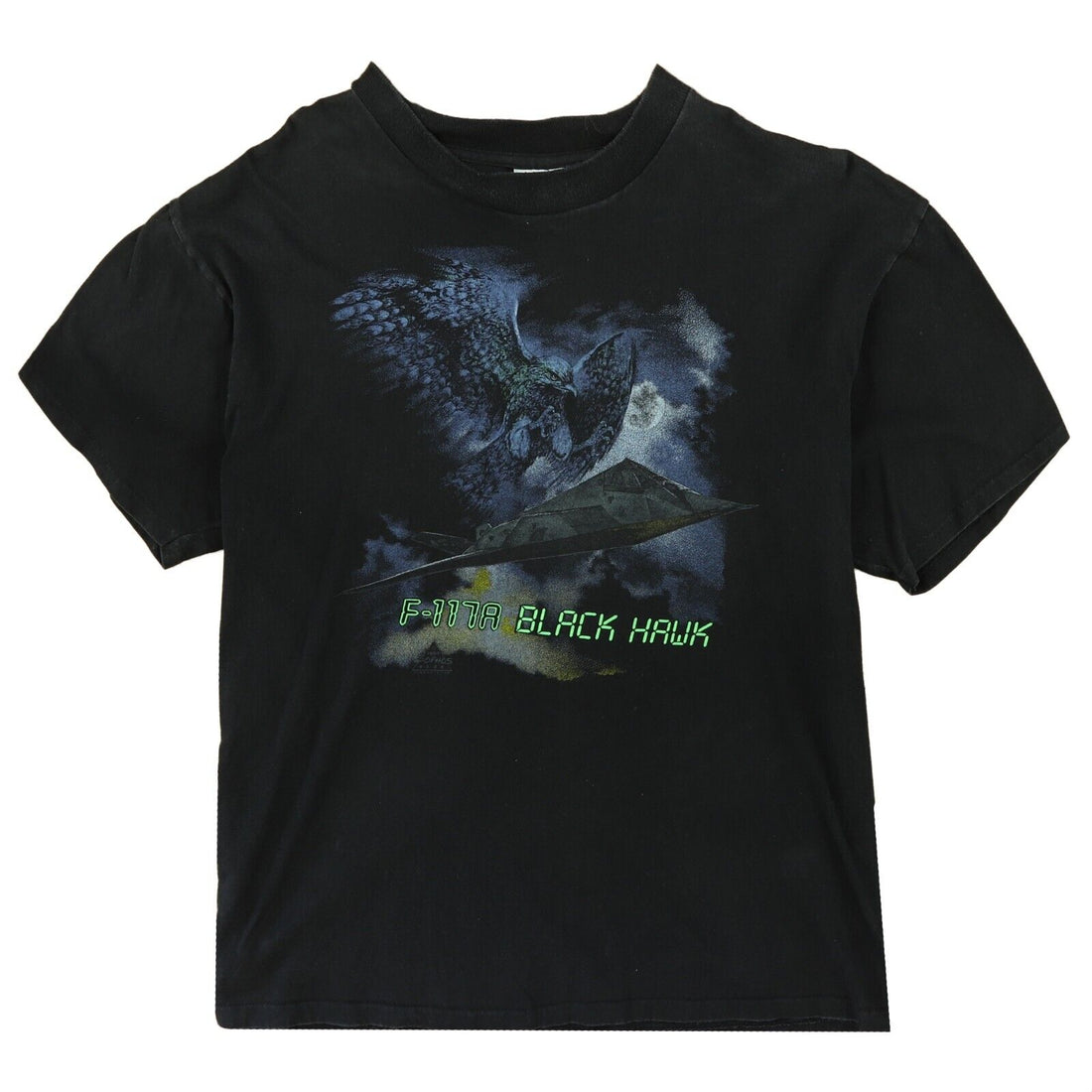 Vintage F-117A Black Hawk Shirt Size XL 1994 90s