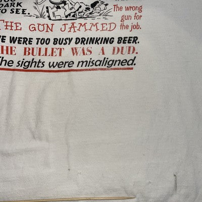 Vintage Hunting Excuse Shirt T-Shirt Size Large Parody Humor