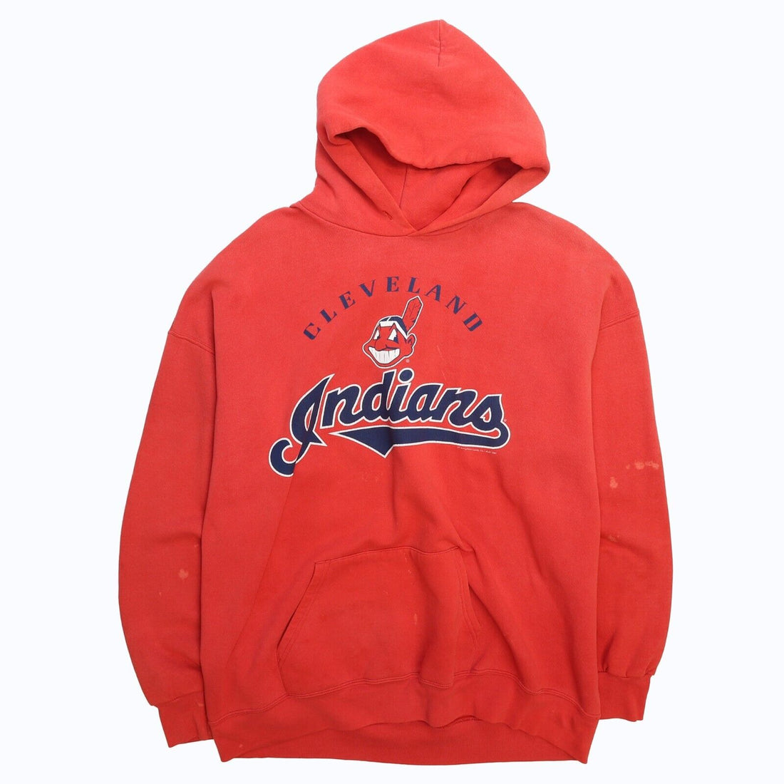 Vintage Cleveland Indians Lee Sweatshirt Hoodie Size XL MLB