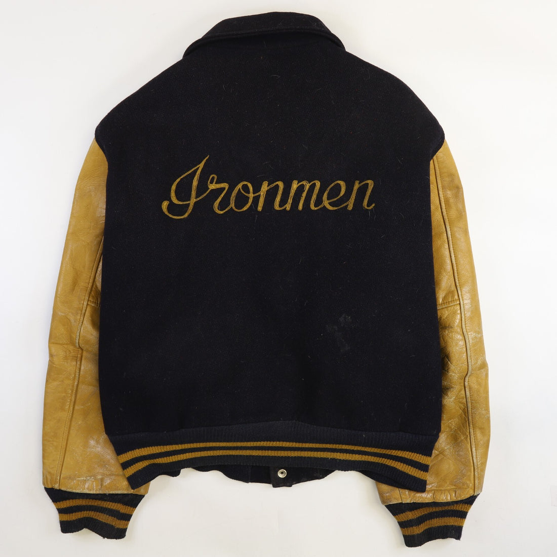 Vintage Stromen Wool Leather Varsity Jacket Size 44