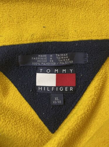 Vintage Tommy Hilfiger Fleece Jacket Size XL Yellow