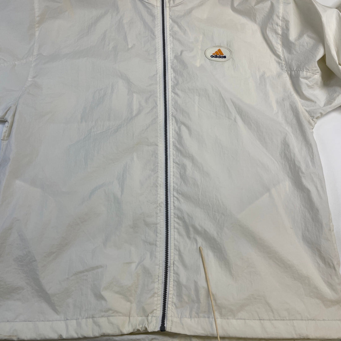 Vintage Adidas Windbreaker Light Jacket Size Large White