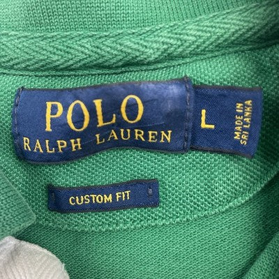 Polo Ralph Lauren Football Rugby Shirt Size Large Green Chief Head