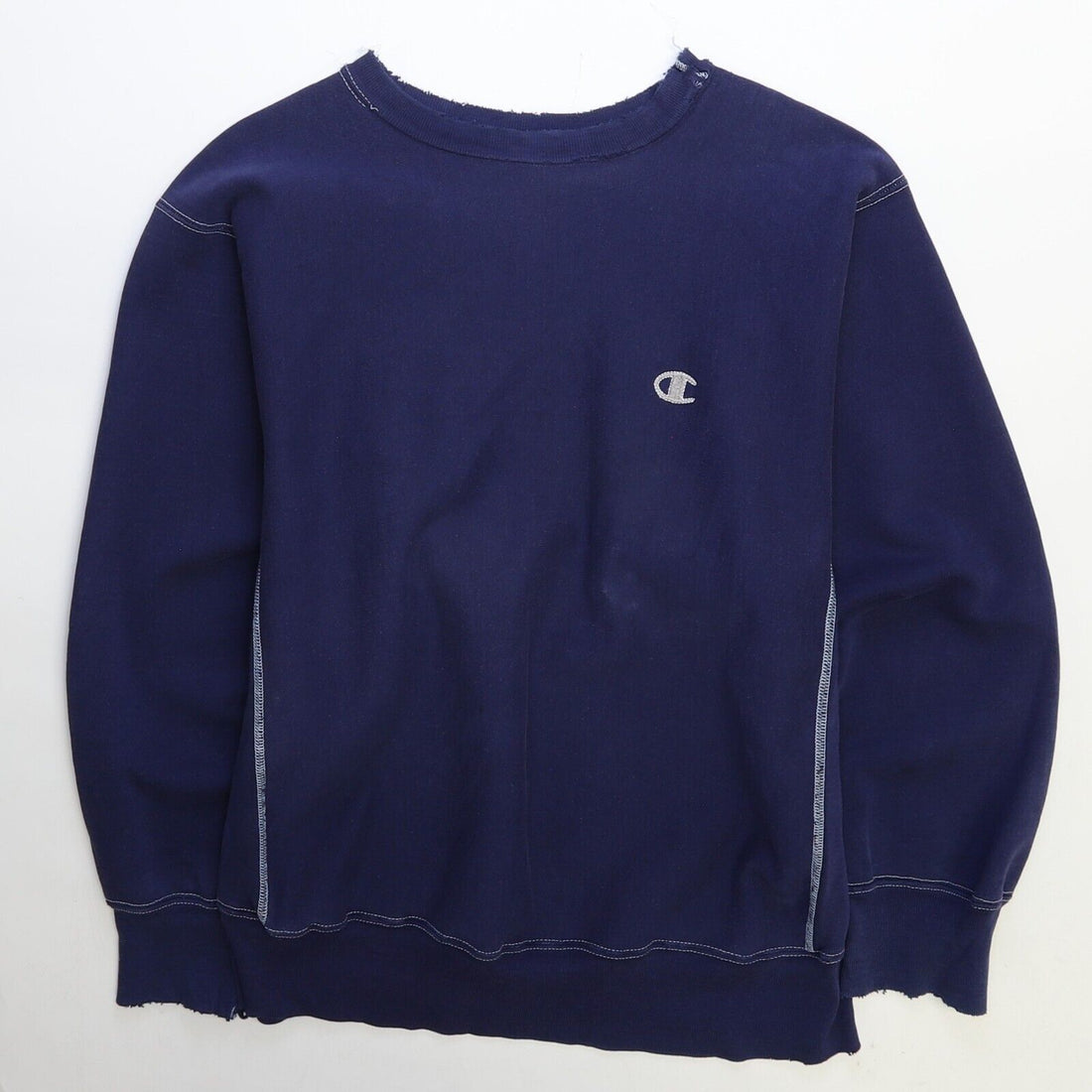 Vintage Champion Reverse Weave Crewneck Sweatshirt Size XL Blue Distressed 80s