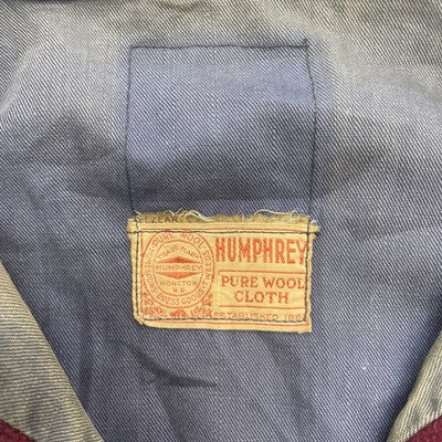 Vintage Humphrey Mackinaw Hunting Wool Coat Jacket Size Large Red Buffalo Plaid
