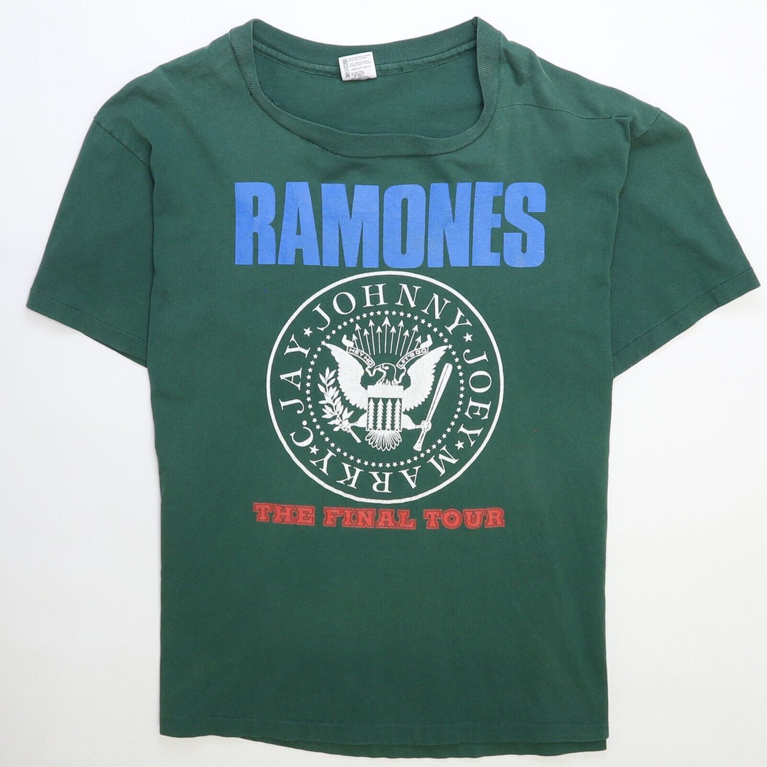 Vintage Ramones Hey Ho Let's Go Final Tour T-Shirt Size XL Band Tee 90s Read Description