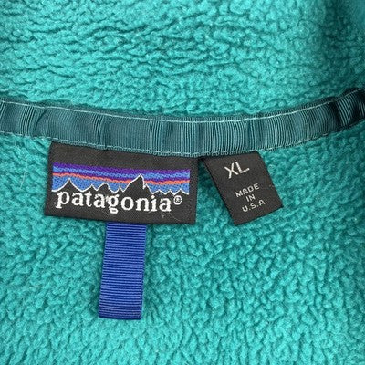 Vintage Patagonia Fleece Vest Jacket Size XL Teal 90s