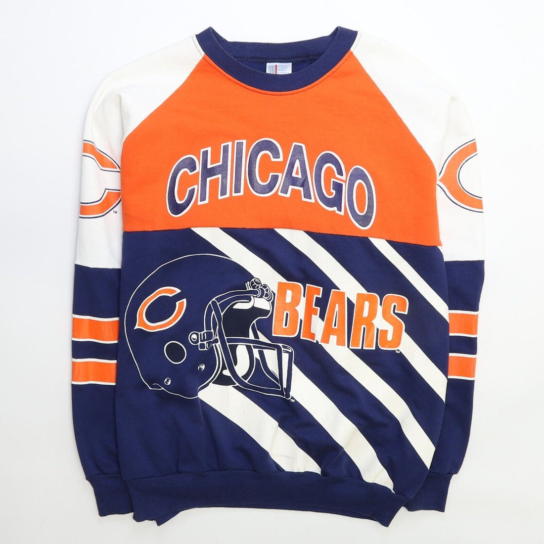 Vintage Chicago Bears Sweatshirt Crewneck Size XL All Over Print 90s NFL