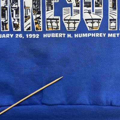 Vintage Minneapolis Minnesota Super Bowl XXVI Sweatshirt Medium 1992 90s NFL