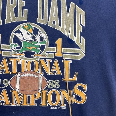 Vintage Notre Dame Fighting Irish Football Champs Sweatshirt XL 80s NCAA