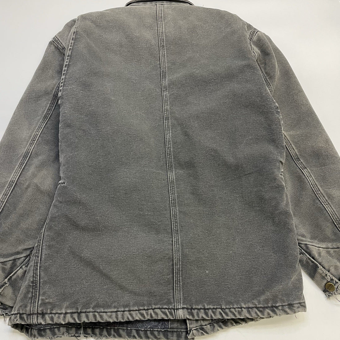 Vintage Carhartt Canvas Chore Work Jacket Size Large Blanket Lined C02PTL