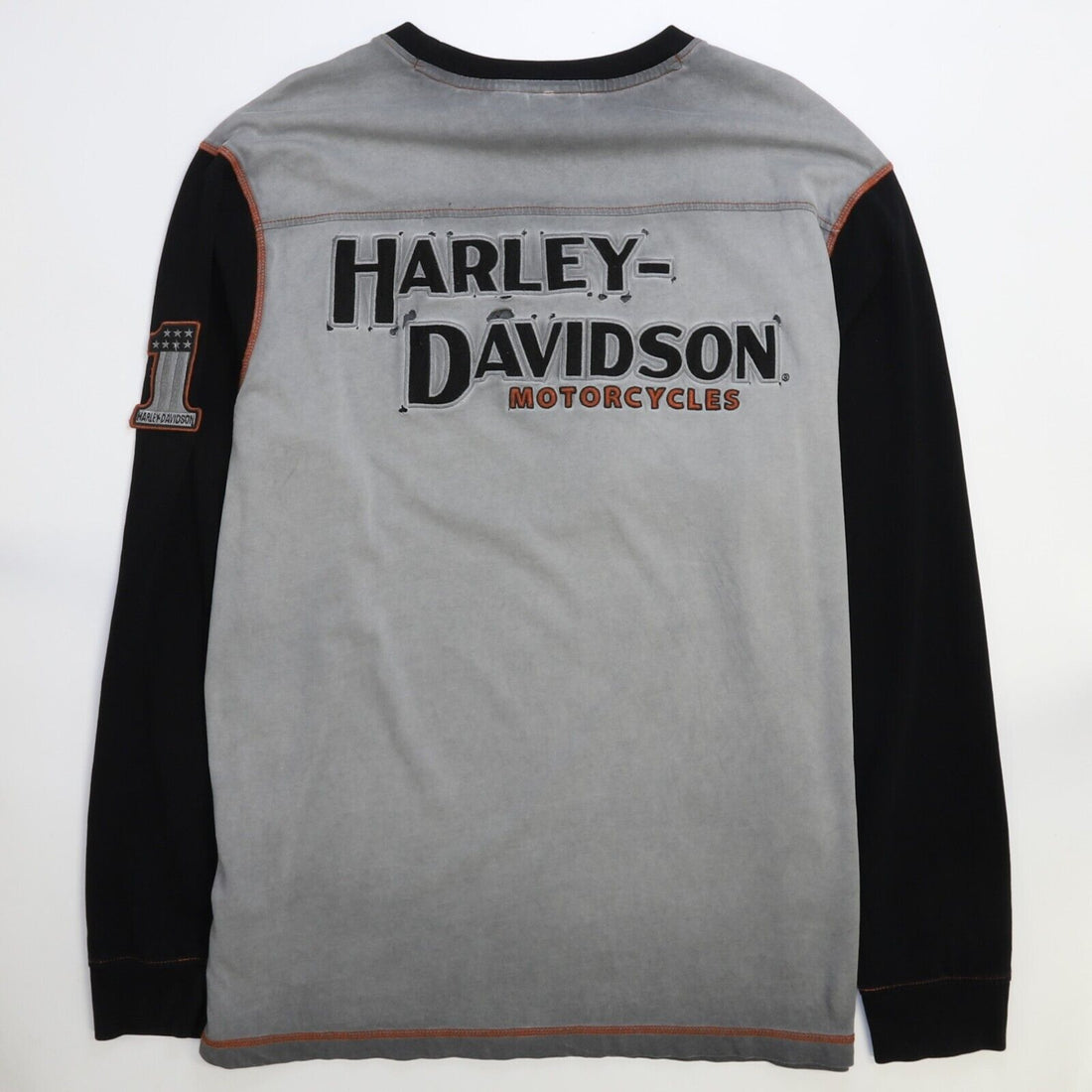 Vintage Harley Davidson Motorycycles Long Sleeve T-Shirt Size XL Distressed