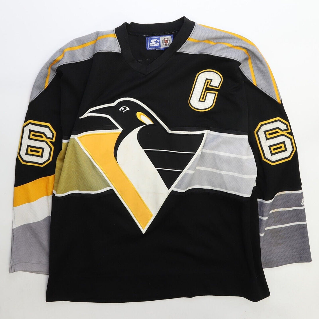 Vintage Pittsburgh Penguins Mario Lemieux Starter Jersey Size Large NHL