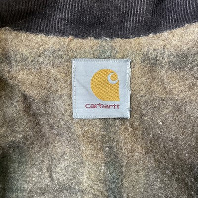 Vintage Carhartt Canvas Work Coat Jacket Size XL Green
