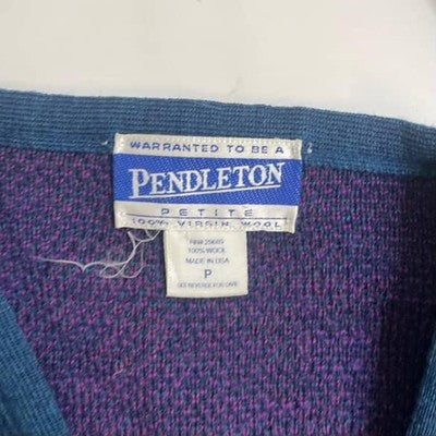 Vintage Pendleton Wool Knit Cardigan Sweater Womens Size Small