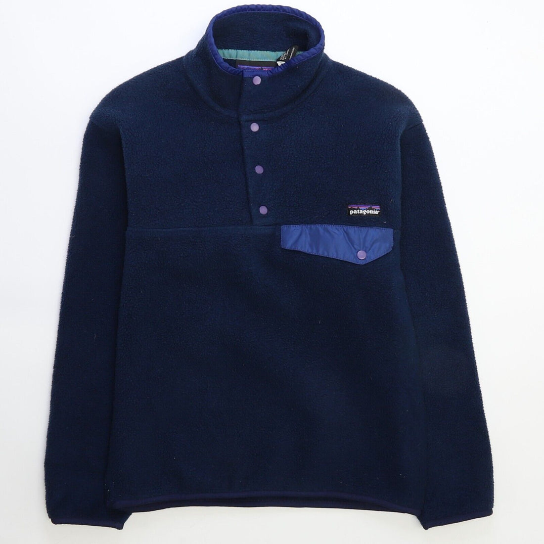 Vintage Patagonia Synchilla Snap T Fleece Jacket Size XS Blue 90s