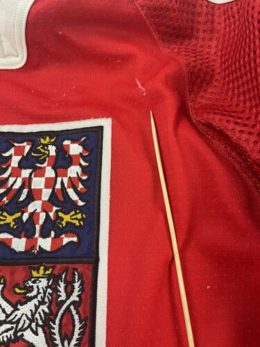 Vintage Czech Republic Authentic National Hockey Team Nike Jersey Size 52 IIHF