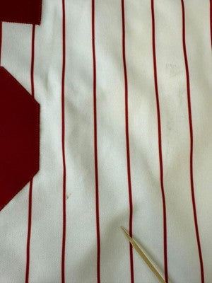 Vintage Philadelphia Phillies Pat Burrell Majestic Jersey Size XL Pinstripe MLB
