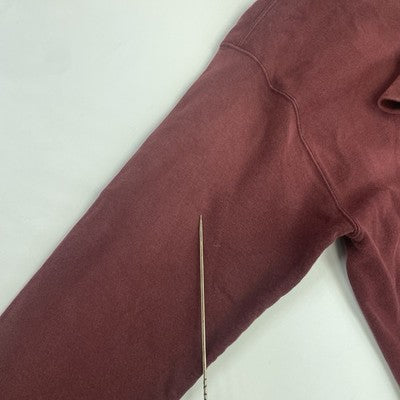 Vintage Champion Full Zip Sweatshirt Hoodie Size Medium Red 90s