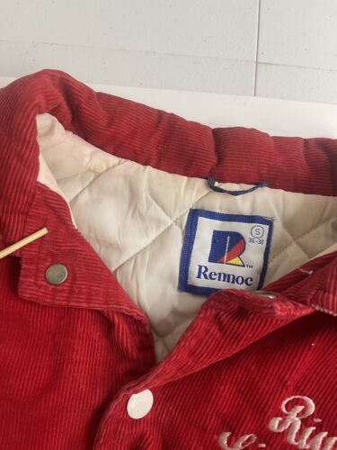 Vintage Riverside Cleansers Little League Corduroy Bomber Jacket Small 1989 80s