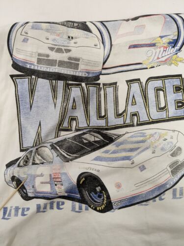 Vintage Rusty Wallace Midnight Rider Miller Lite Racing T-Shirt 3XL 90s NASCAR