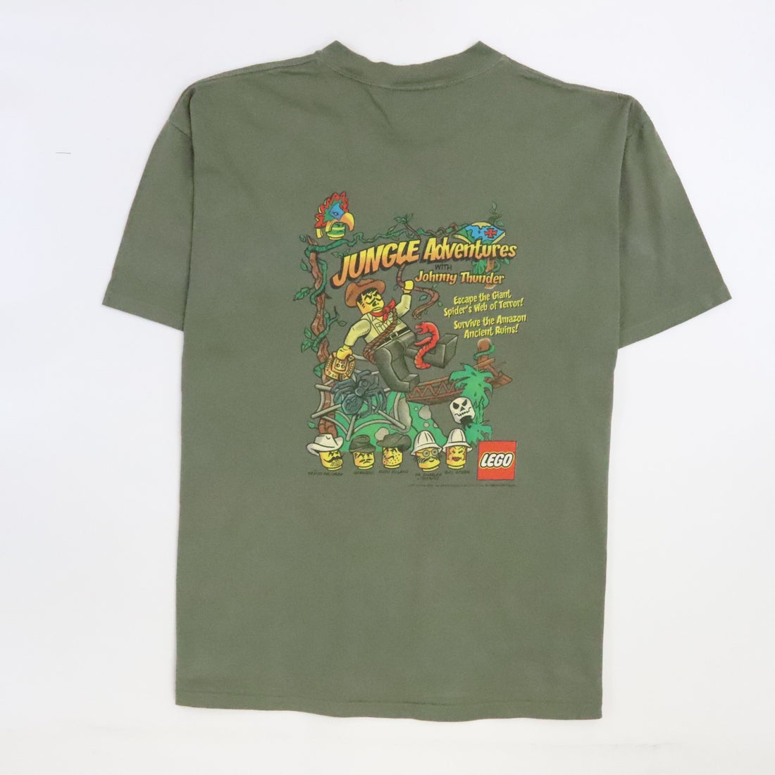 Vintage Lego Jungle Adventures With Johnny Thunder T-Shirt Size XL Promo 90s