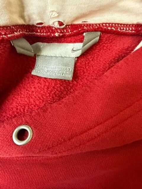 Vintage Nike Spell Out Sweatshirt Hoodie Size 2XL Red