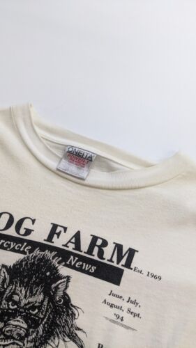 Vintage Hog Farm Unauthorized Motorcycle T-Shirt Size 2XL 90s