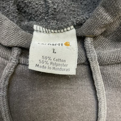 Carhartt Sweatshirt Hoodie Size Large Black Sleeve Spell Out