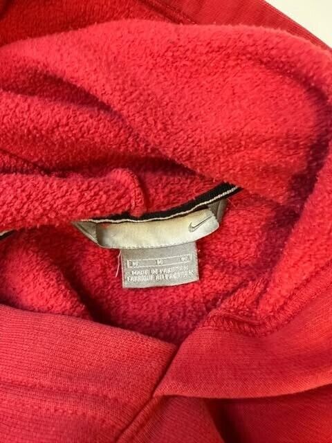 Vintage Nike Swoosh Sweatshirt Hoodie Size Medium Red