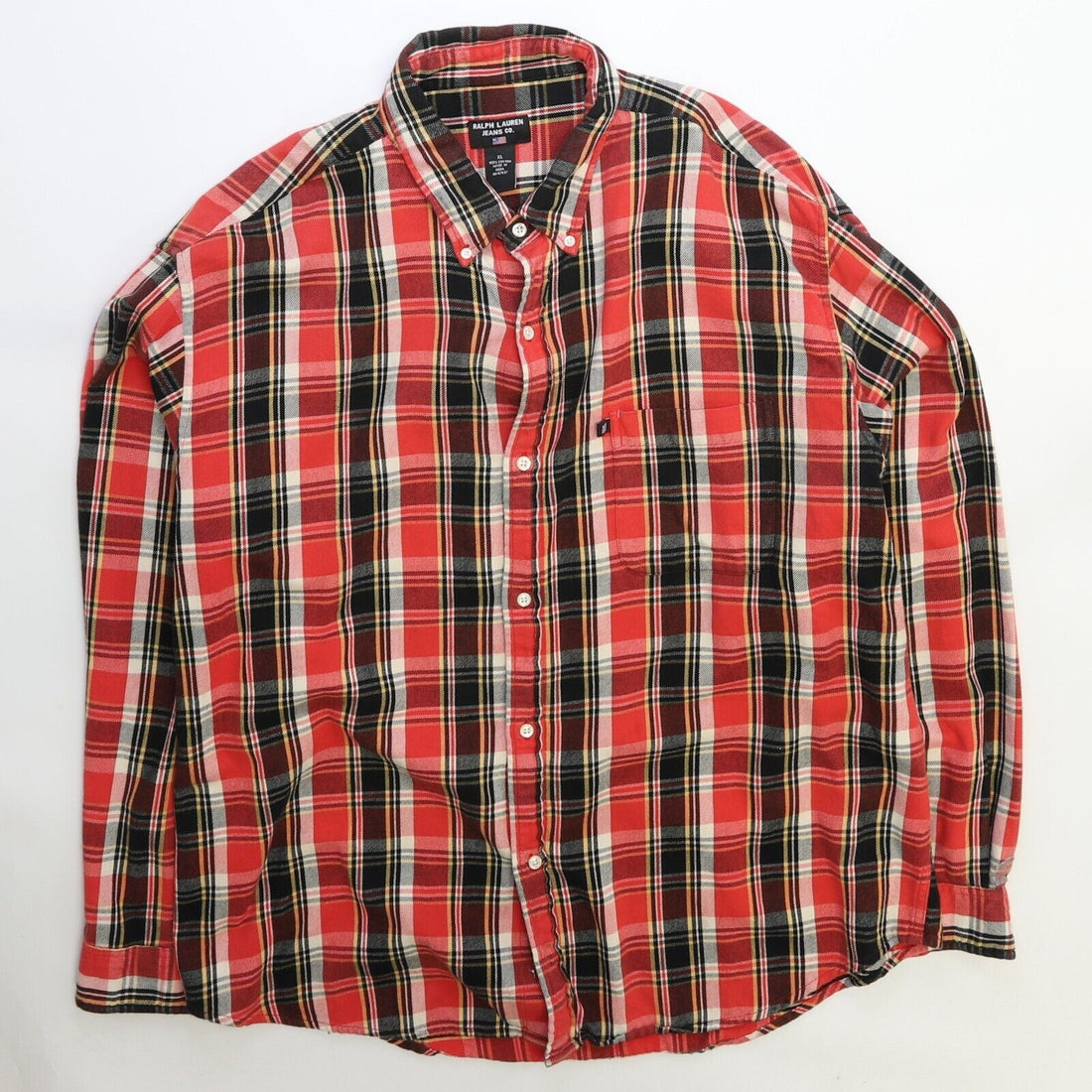 Ralph Lauren Jeans Button Up Shirt Size XL Plaid