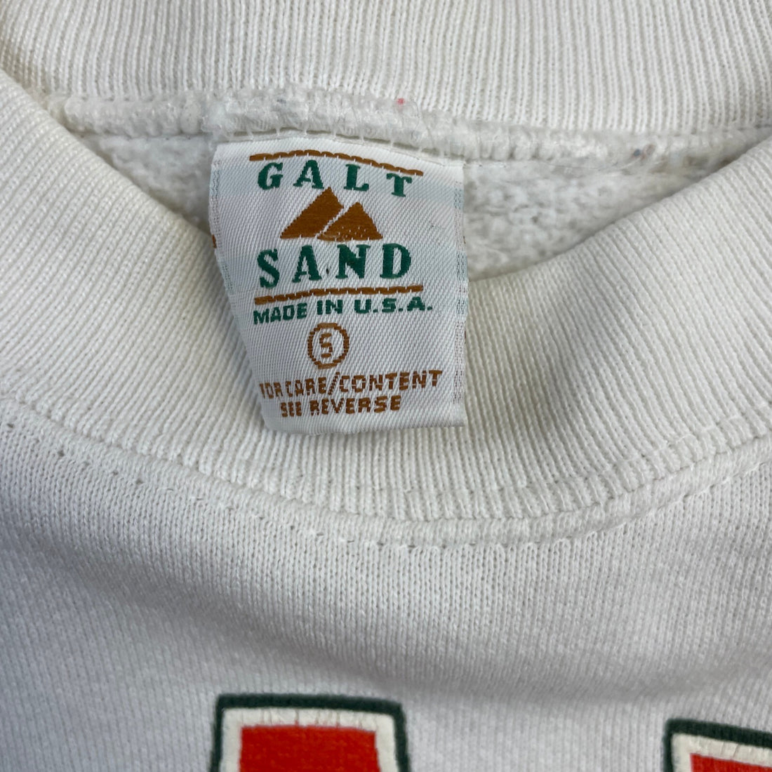 Vintage Miami Hurricanes Crest Crewneck Sweatshirt Size Small 90s NCAA