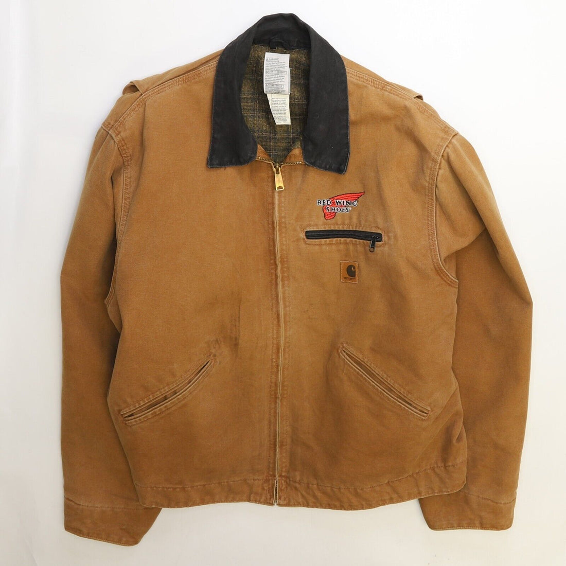 Vintage Red Wing Shoes Carhartt Canvas Detroit Work Jacket Size 2XL J97 BRN