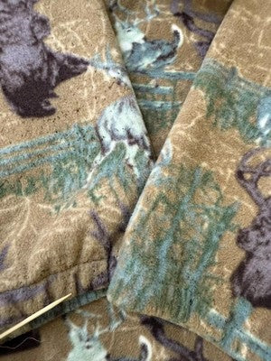 Deer Wildlife Fleece Jacket Size 2XL Nature AOP