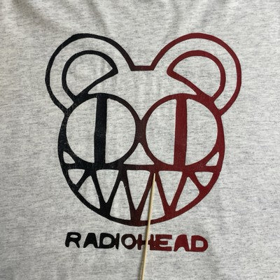 Vintage Radiohead Bear T-Shirt Size Small Adidas Blank 90s