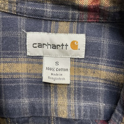 Carhartt Button Up Shirt Size Small Plaid Long Sleeve