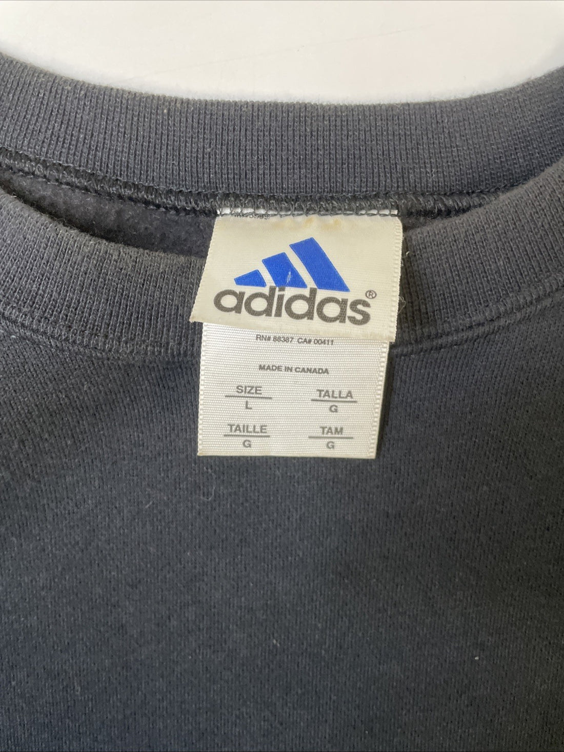 Vintage Adidas Crewneck Sweatshirt Size Large Black