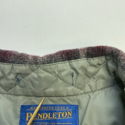 Vintage Pendleton Wool Lodge Button Up Shirt Size Medium Plaid