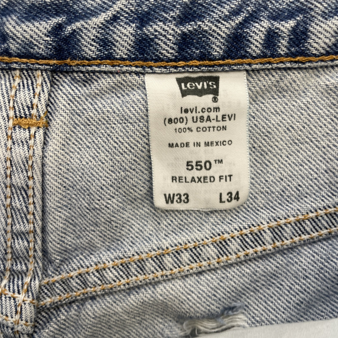 Levi Strauss & Co 550 Denim Jeans Pants Size 33 X 34 Blue