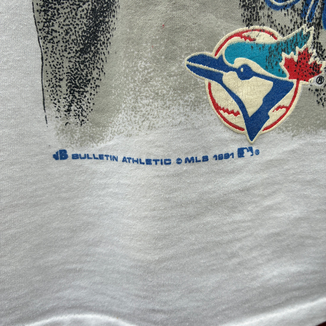 1991 Bulletin Toronto Blue Jays Pitcher Wrap Around T-Shirt XL MLB